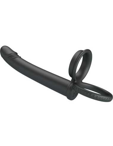 Pretty Love Dillion Double Penetration Double Cock Ring Black