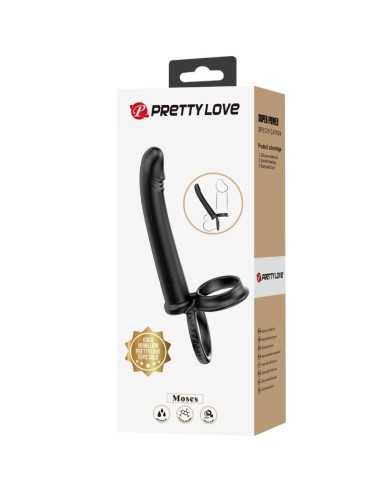 Pretty Love Dillion Double Penetration Double Cock Ring Black