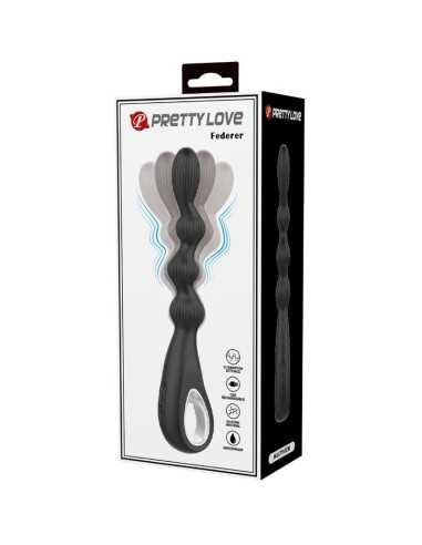 Pretty Love Federer Anal Vibrator 12 Vibrations Black