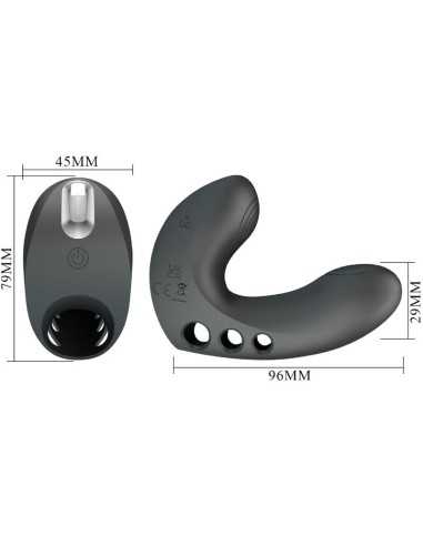 Pretty Love Camelia Finger Vibrator 7 Vibrations Black