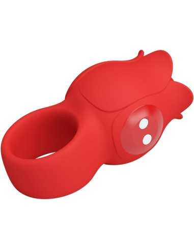 Pretty Love Jae Rose Shaped Finger Vibrator 10 Vibrations Red