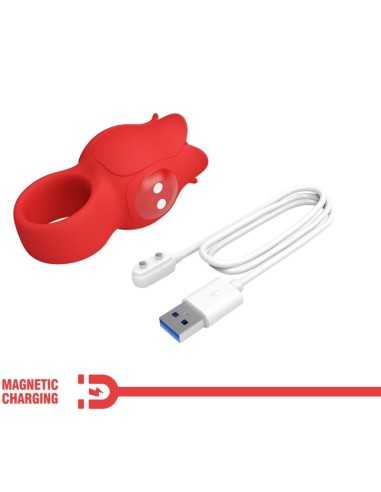 Pretty Love Jae Rose Shaped Finger Vibrator 10 Vibrations Red