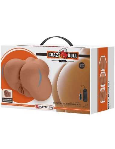 Crazy Bull Luna Vibrator Butt With Realistic Vagina And Anus Flesh Control Remoto