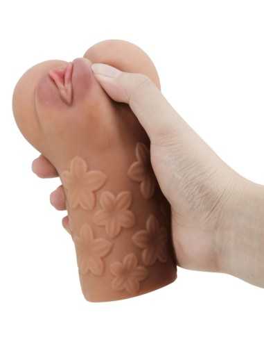 Crazy Bull Scarlet Vagina And Anus Design With Flowers Flesh