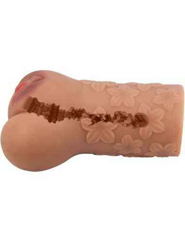 Crazy Bull Scarlet Vagina And Anus Design With Flowers Flesh