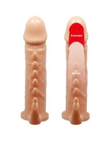 Pretty Love Emmit Penis Sleeve + Clitoris Stimulator Flesh