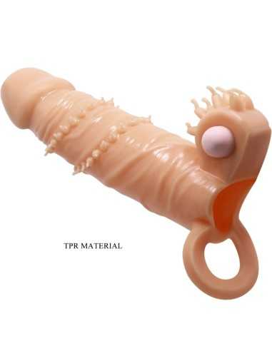 Pretty Love Connor Penis Sleeve + Clitoris Stimulator Flesh