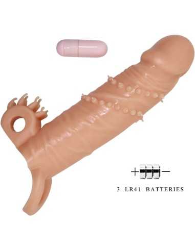 Pretty Love Connor Penis Sleeve + Clitoris Stimulator Flesh