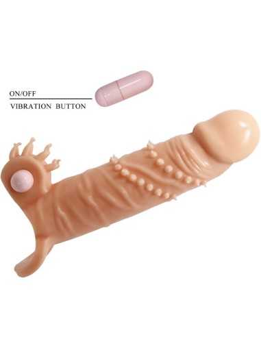 Pretty Love Connor Penis Sleeve + Clitoris Stimulator Flesh