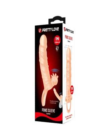 Pretty Love Connor Penis Sleeve + Clitoris Stimulator Flesh