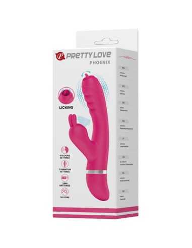 Pretty Love Phoenix Multifunction Rabbit Vibrator Pink