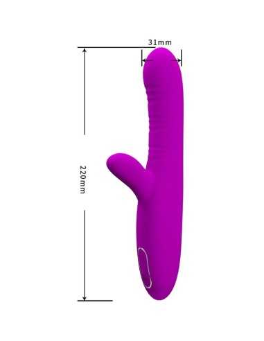 Pretty Love Angelique Multifunction Vibrator + Clitoris Stimulator Purple