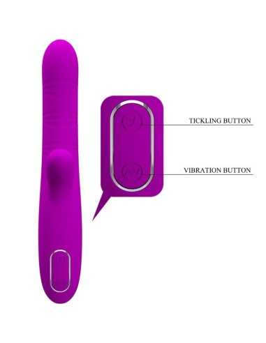 Pretty Love Angelique Multifunction Vibrator + Clitoris Stimulator Purple