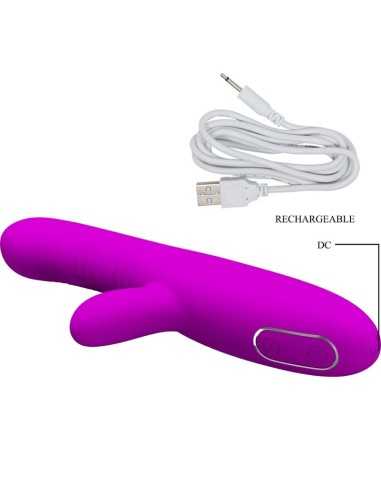 Pretty Love Angelique Multifunction Vibrator + Clitoris Stimulator Purple