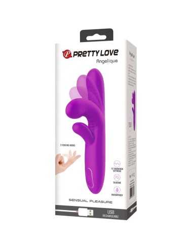 Pretty Love Angelique Multifunction Vibrator + Clitoris Stimulator Purple