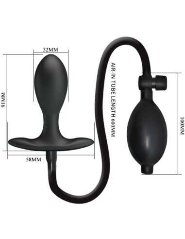 Pretty Love Inflatable Anal Plug Black