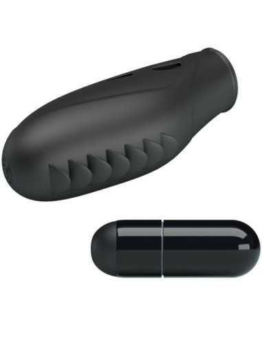 Pretty Love Gilo Silicone Finger Vibrator Black