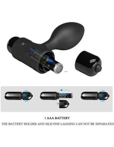 Pretty Love Vibra Butt 10 Vibrations Anal Plug Black