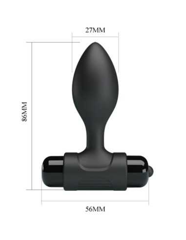 Pretty Love Vibra Butt 10 Vibrations Anal Plug Black