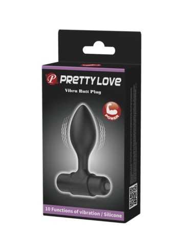 Pretty Love Vibra Butt 10 Vibrations Anal Plug Black
