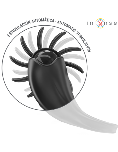 Intense Mabel Vibrating Ring 10 Vibrations With Clitoris Stimulator Black Intense Mabel Vibrating Ring 10 Vibrations With Clitoris Stimulator Black