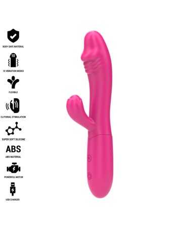 Intense Ivy Flexible Vibrator 10 Vibrations With Stimulating Tongue Pink