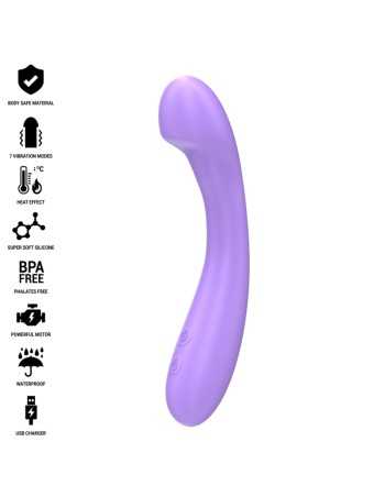 Intense Becky Vibrator 19 Cm Heatable 7 Vibrations Purple