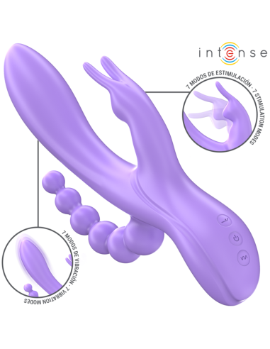 Intense Miko Triple Vibrator Rabbit & Stimulator & Anal 7 Vibrations Purple Intense Miko Triple Vibrator Rabbit & Stimulator & Anal 7 Vibrations Purple