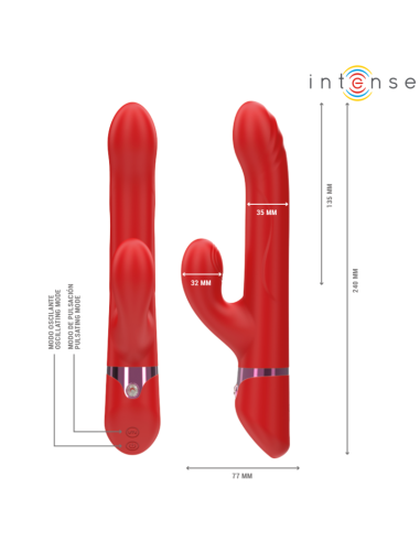 Intense Lele Multifunction Vibrator Rotating & Oscillation & Stimulation Red Intense Lele Multifunction Vibrator Rotating & Oscillation & Stimulation Red