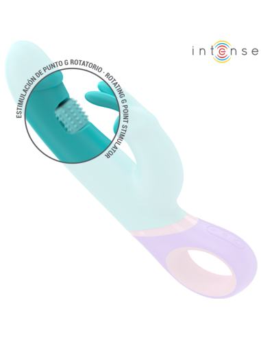 Intense Monica Rabbit Vibrator With Rotating G-Spot Stimulator Blue