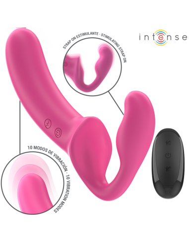 Intense Amy Double Vibrator 20 Cm Pink Remote Control