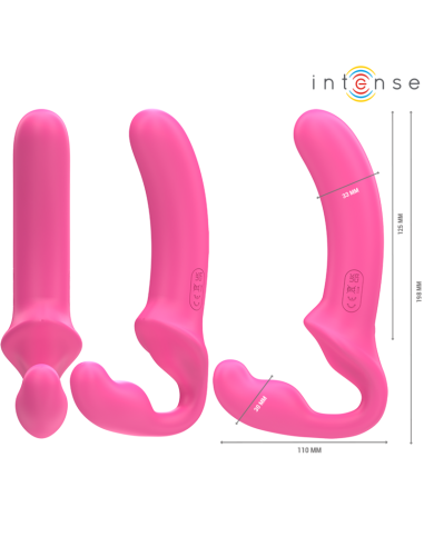 Intense Amy Double Vibrator 20 Cm Pink Remote Control