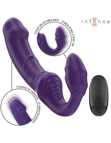 Intense Jill Double Vibrator 20 Cm Purple Remote Control