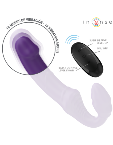 Intense Jill Double Vibrator 20 Cm Purple Remote Control