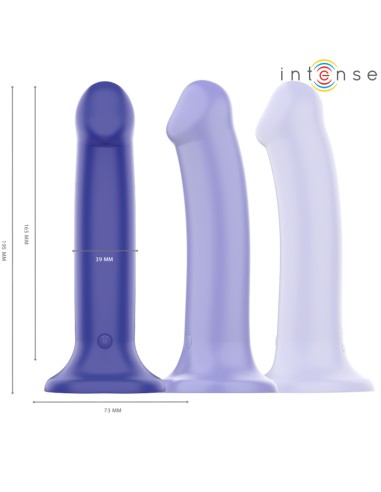 Intense Victoria Vibrator With Suction Cup 10 Vibrations Dark Blue Remote Control