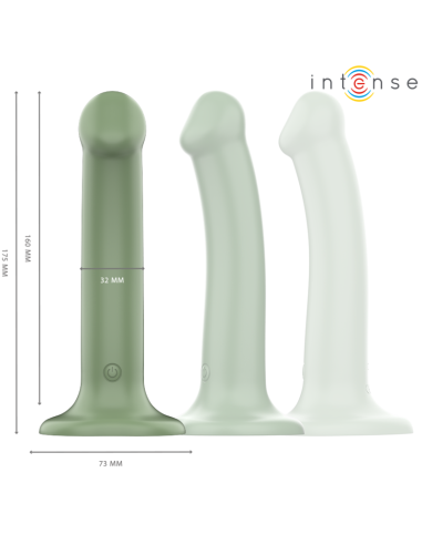 Intense Becca Vibrator With Suction Cup 10 Vibrations Green Remote Control