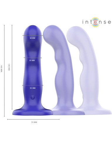 Intense Shorty Vibrator With Suction Cup Blue Remote Control