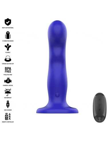 Intense Shorty Vibrator With Suction Cup Blue Remote Control