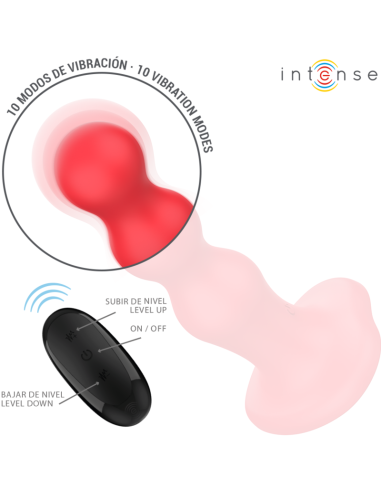 Intense Cody Vibrator With Suction Cup Red Remote Control
