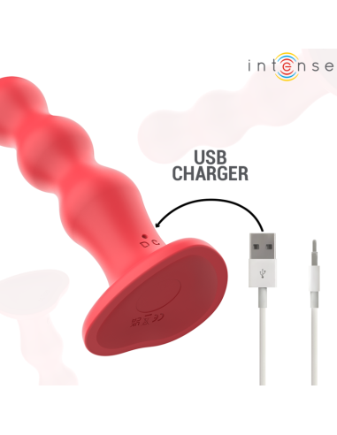 Intense Cody Vibrator With Suction Cup Red Remote Control
