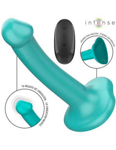 Intense Katie Vibrator With Suction Cup 10 Vibrations Blue Remote Control
