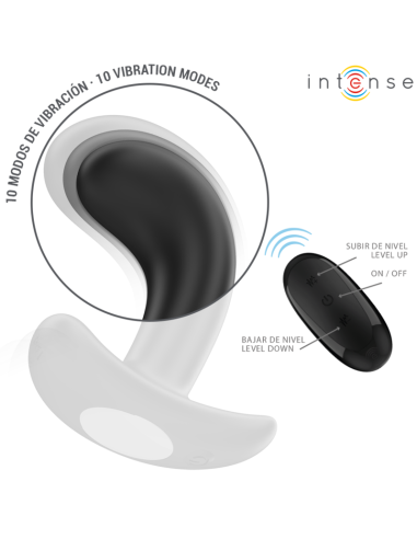 Intense Chandler Anal Plug 10 Vibrations Black Remote Control