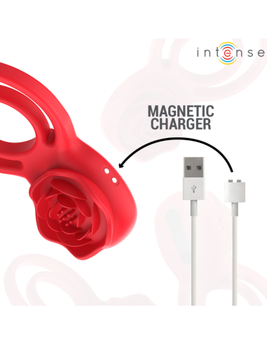 Intense Gail Stimulator Rose 10 Vibrations Red Remote Control