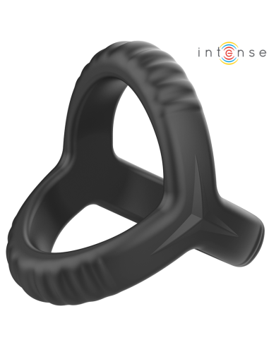 Intense Carson Double Silicone Penis Ring Black Model 4