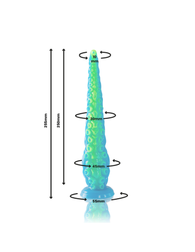 Epic Scylla Fluorescent Thin Tentacle Dildo Small Size