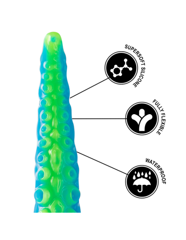 Epic Scylla Fluorescent Thin Tentacle Dildo Large Size