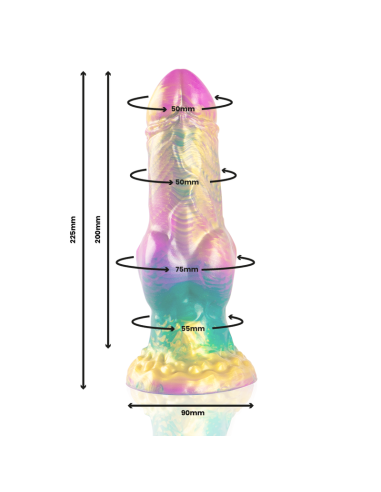 Epic Iris Dildo With Rainbow Testicles Of Pleasure
