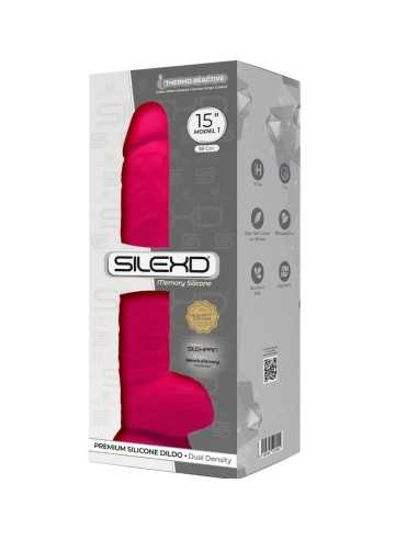Silexd Model 1 Realistic Penis Premium Silexpan Silicone Fuchsia 38 Cm