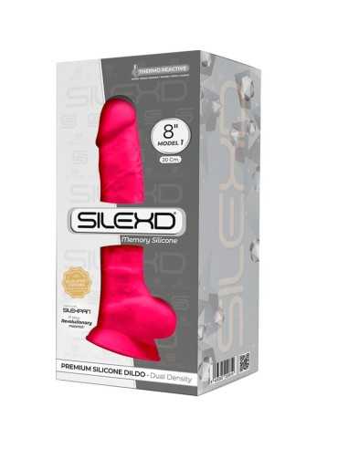 Silexd Model 1 Realistic Penis Premium Silexpan Silicone Fuchsia 20 Cm