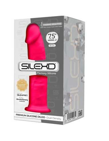 Silexd Model 2 Realistic Penis Premium Silexpan Silicone Fuchsia 19 Cm